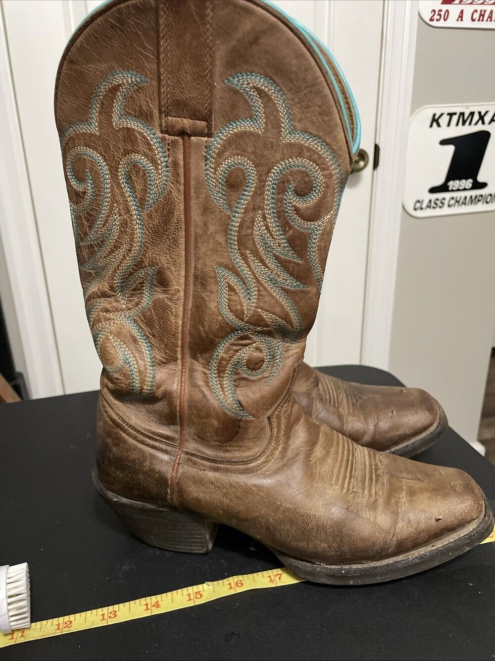 Shyanne Xero Gravity Embroidered Western Boot Brown Womens Size 7